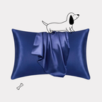 Navy Silk Pillowcase