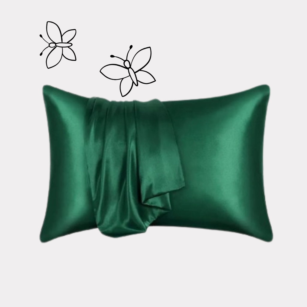 Forest Green Silk Pillowcase
