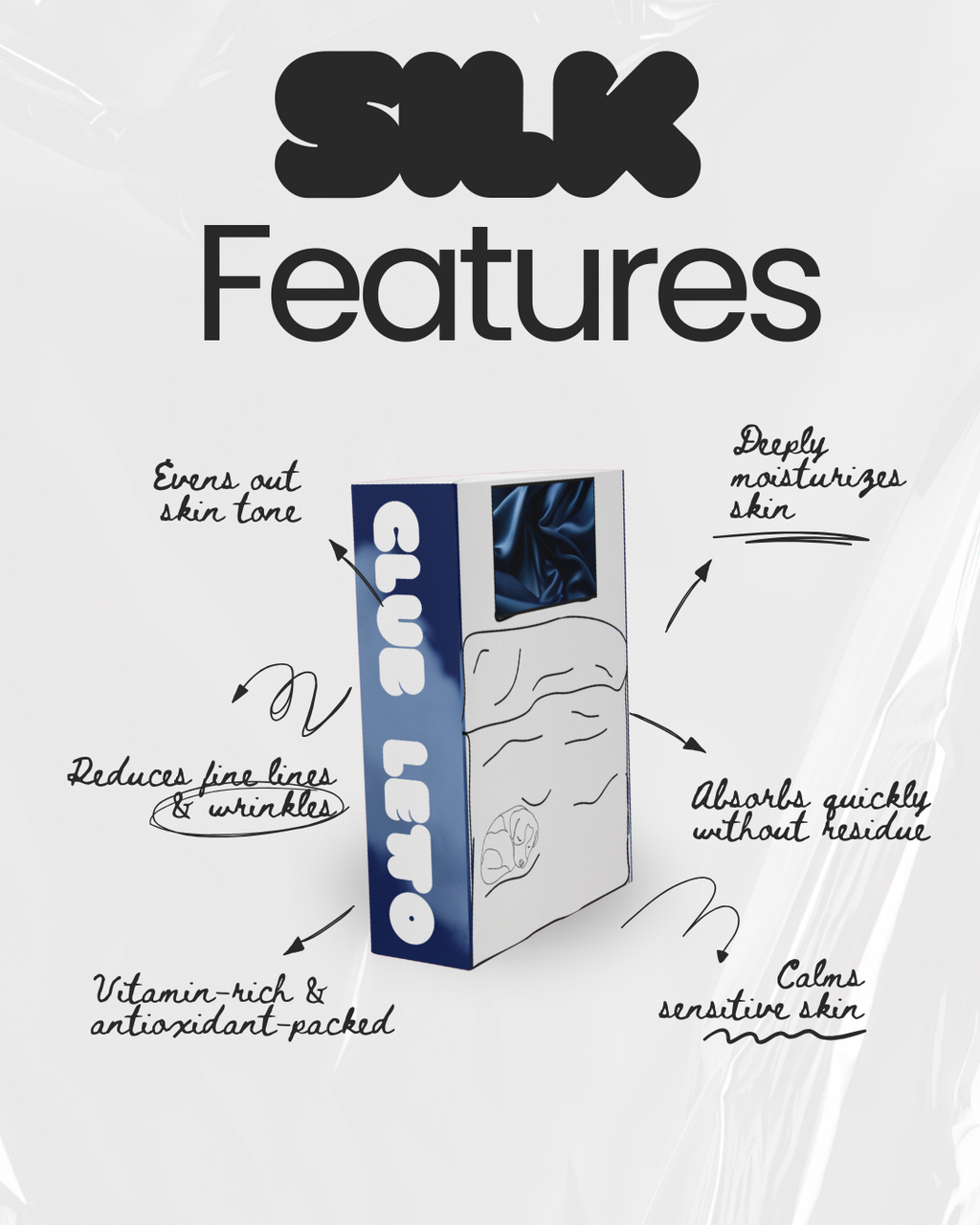 Navy Silk Pillowcase