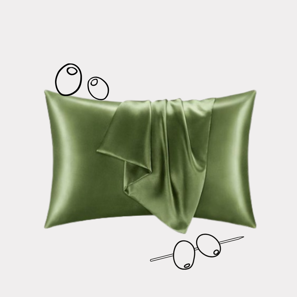 Olive Silk Pillowcase
