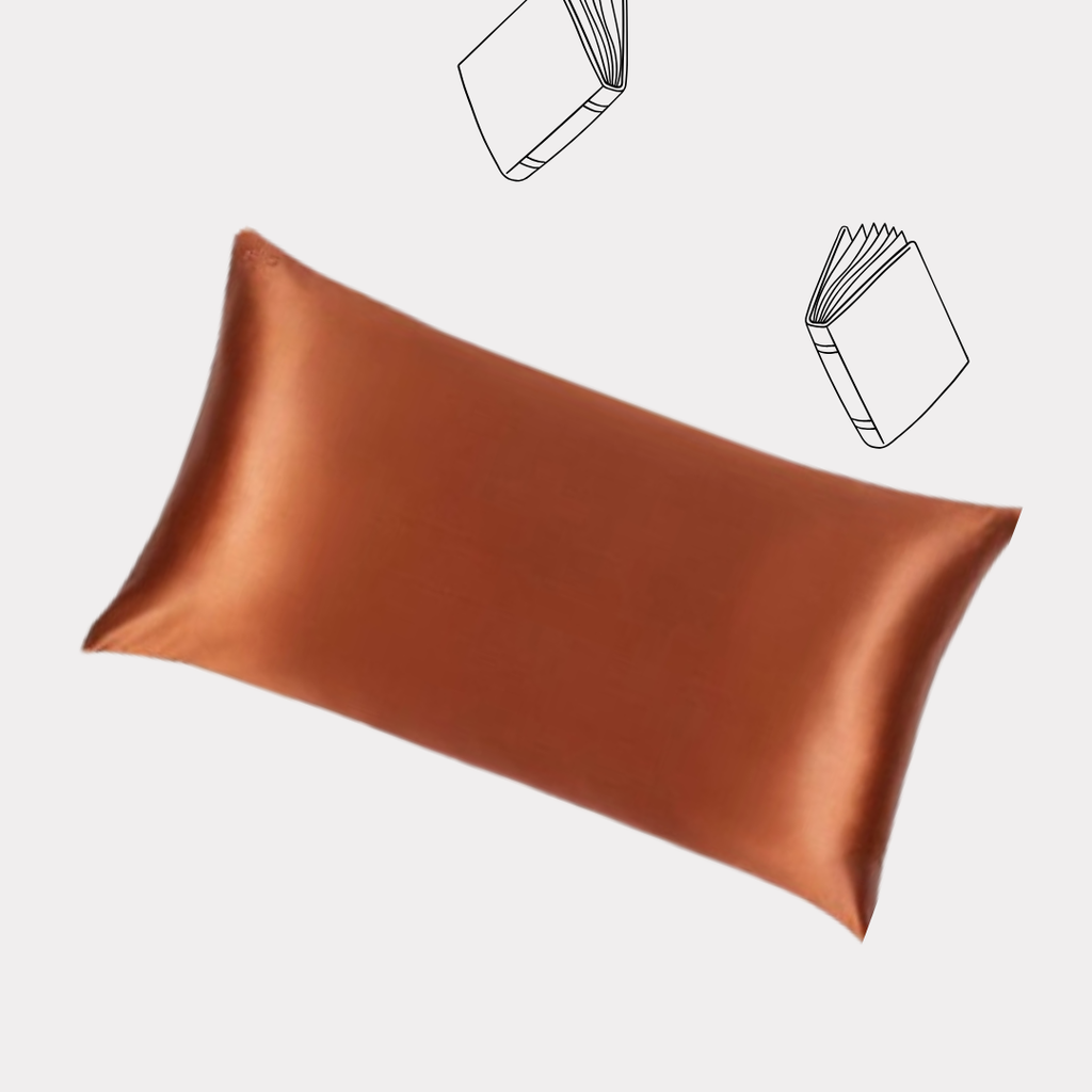 Burnt Orange Silk Pillowcase
