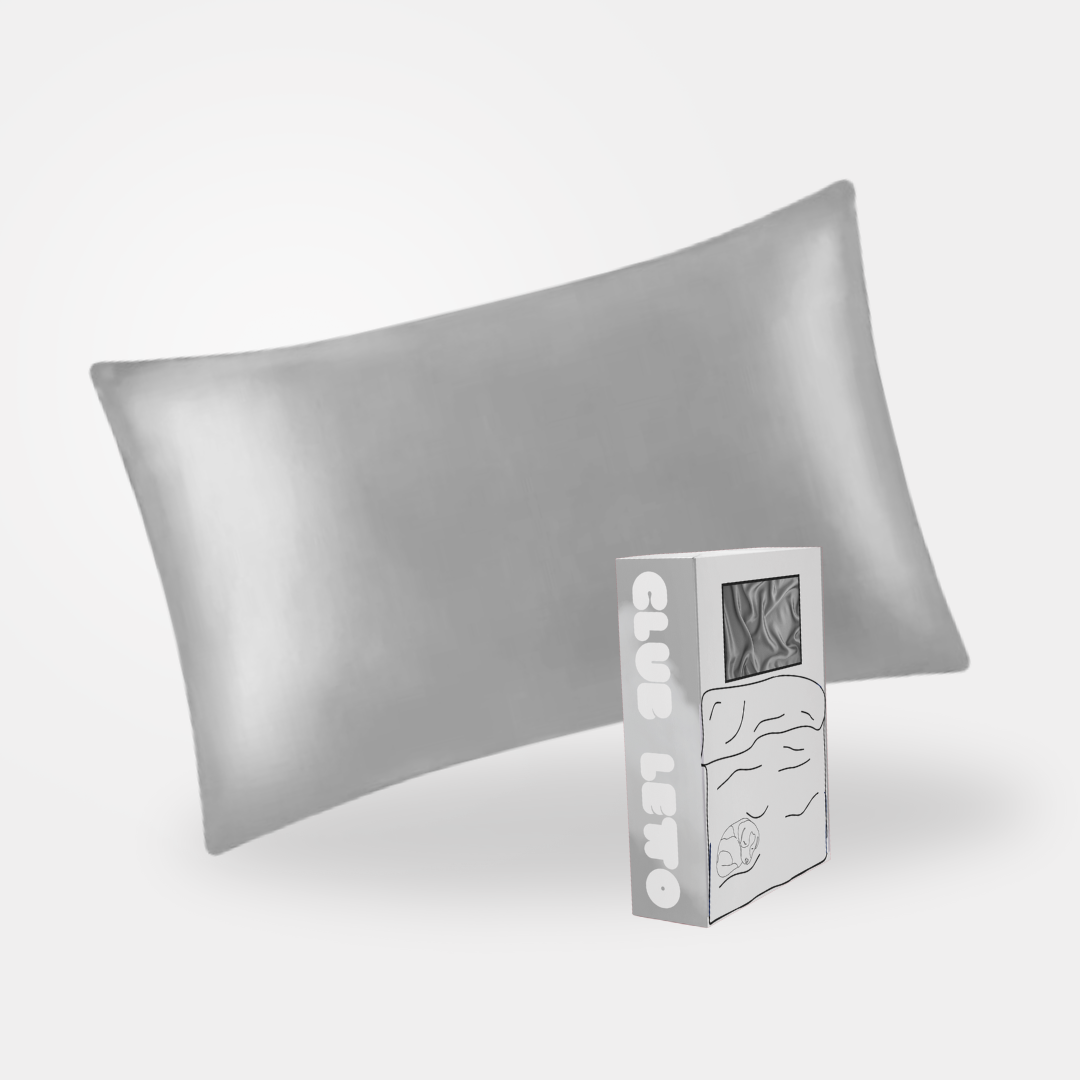 Grey Silk Pillowcase