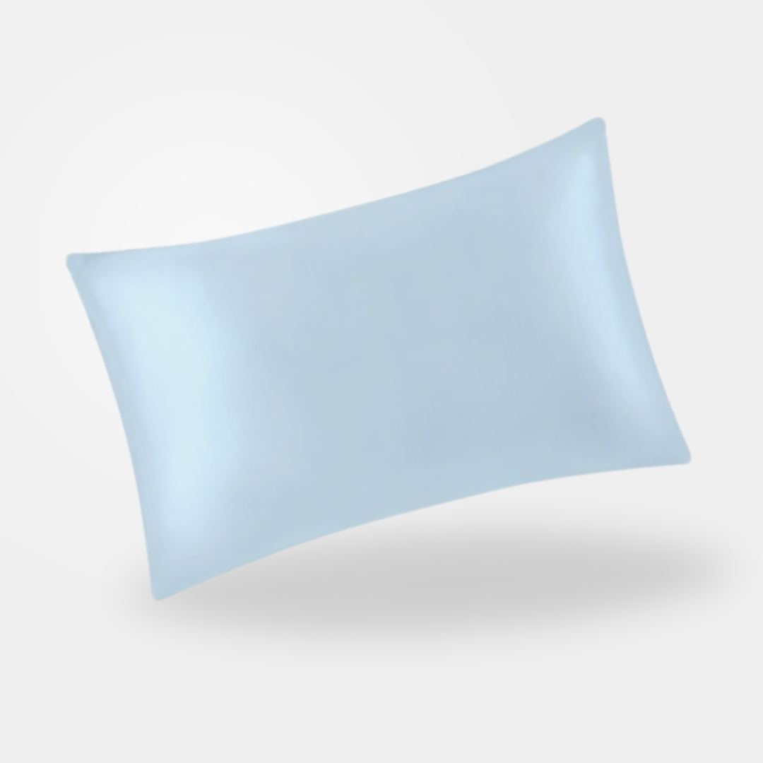 Sky Blue Silk Pillowcase