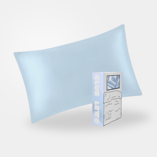 Sky Blue Silk Pillowcase