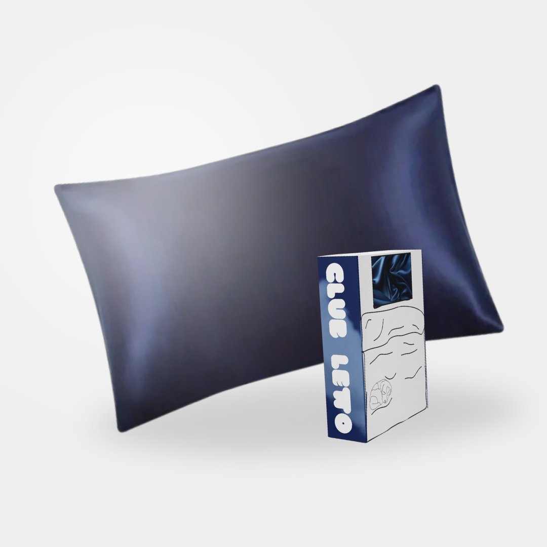 Navy Silk Pillowcase
