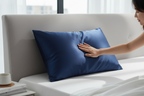 Navy Silk Pillowcase
