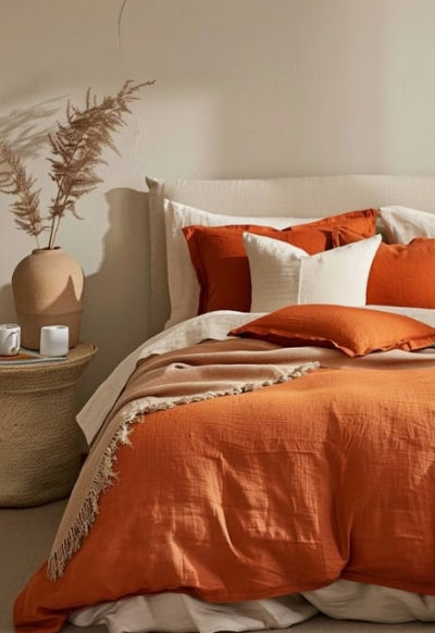 Burnt Orange Silk Pillowcase